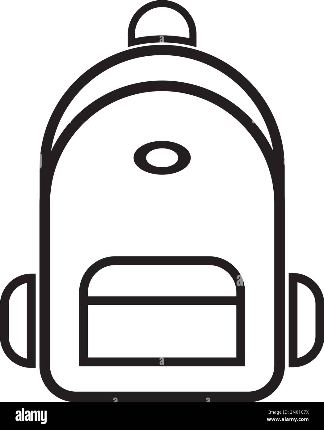 Logo des Reisesymbols für den Rucksack Stock Vektor