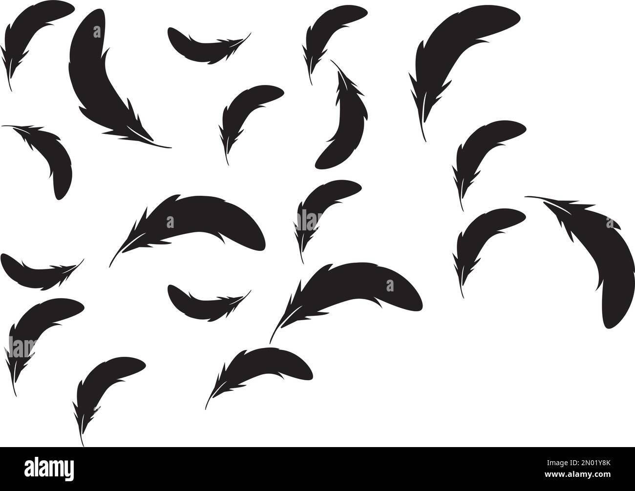 Hintergrunddesign mit Federlogo und Tapete Stock Vektor