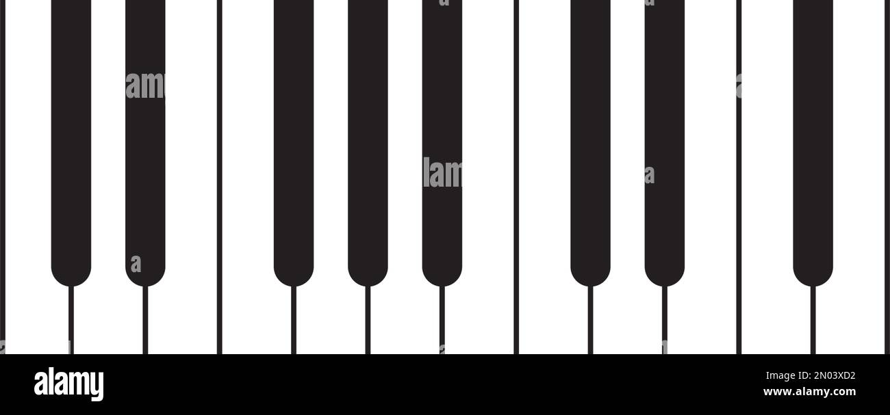 Design der Vektorvorlage für das Klavierlogo Stock Vektor