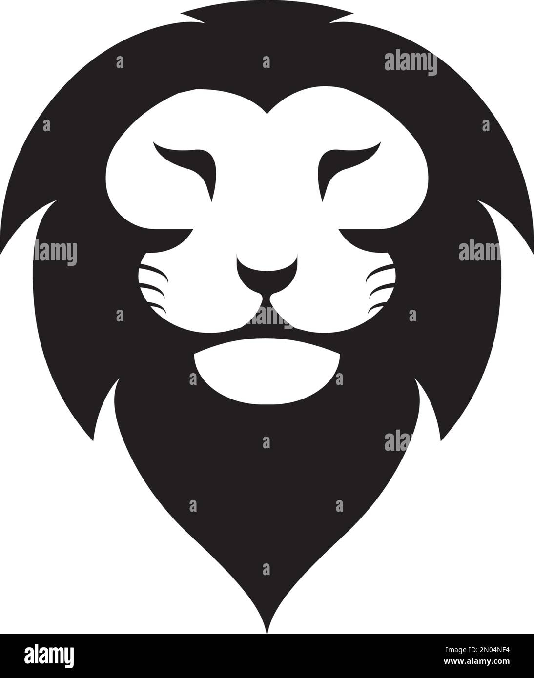 Vorlage für Vektordesign mit Löwenlogo Stock Vektor