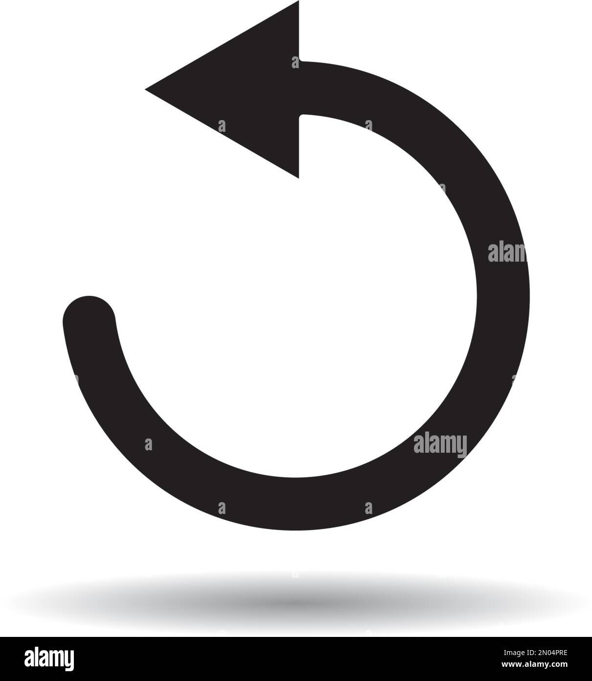 Symbol "Rückgängig". Zurück- oder Rückkehrabbildung als einfaches Vektorzeichen und trendiges Symbol für Design, Websites Stock Vektor