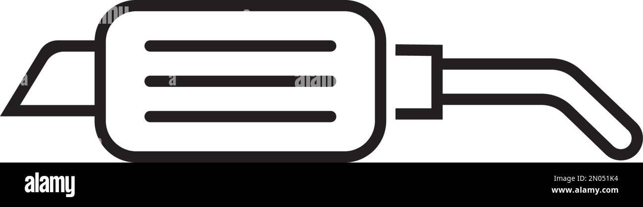 Entwurfsvorlage für Vektordarstellung des Auslasssymbols Stock Vektor