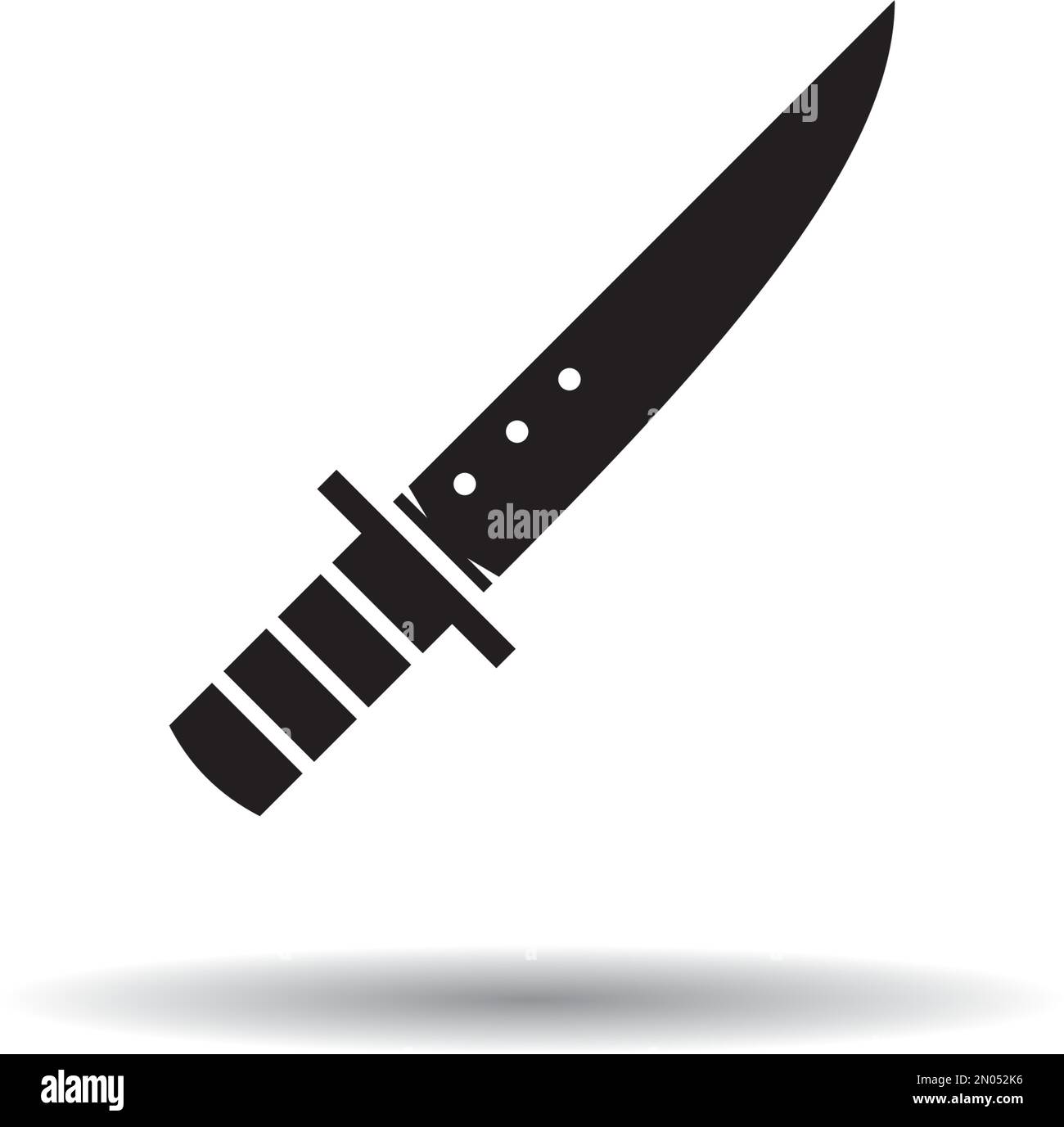 Vorlage zur Illustration des Military Knife-Symbols im Vektordesign Stock Vektor