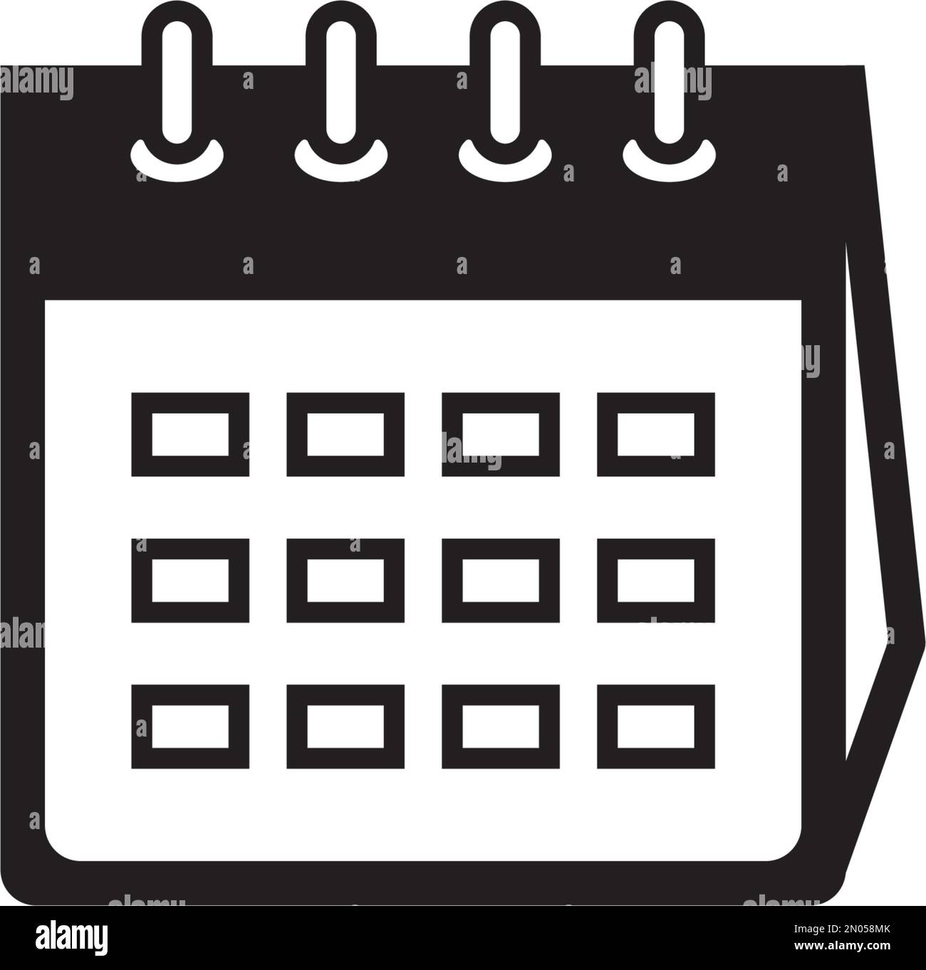 Vektordesign-Illustration des Kalendersymbols, Hintergrund. Stock Vektor