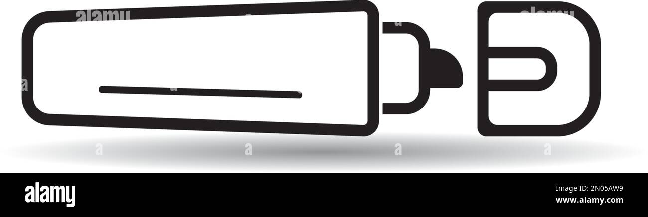 Das Markierungsvektorsymbol. Ausgefülltes Flachzeichen für mobiles Konzept und Webdesign. Symbol, Logo-Illustration und Hintergrund. Stock Vektor