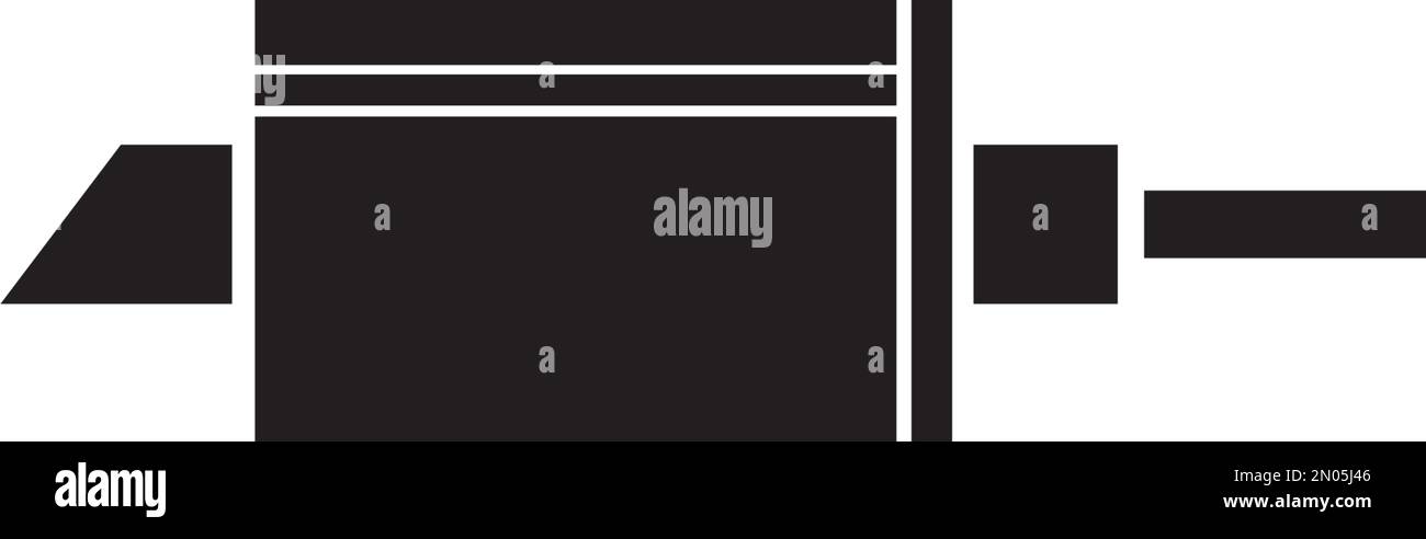 Entwurfsvorlage für Vektordarstellung des Auslasssymbols Stock Vektor