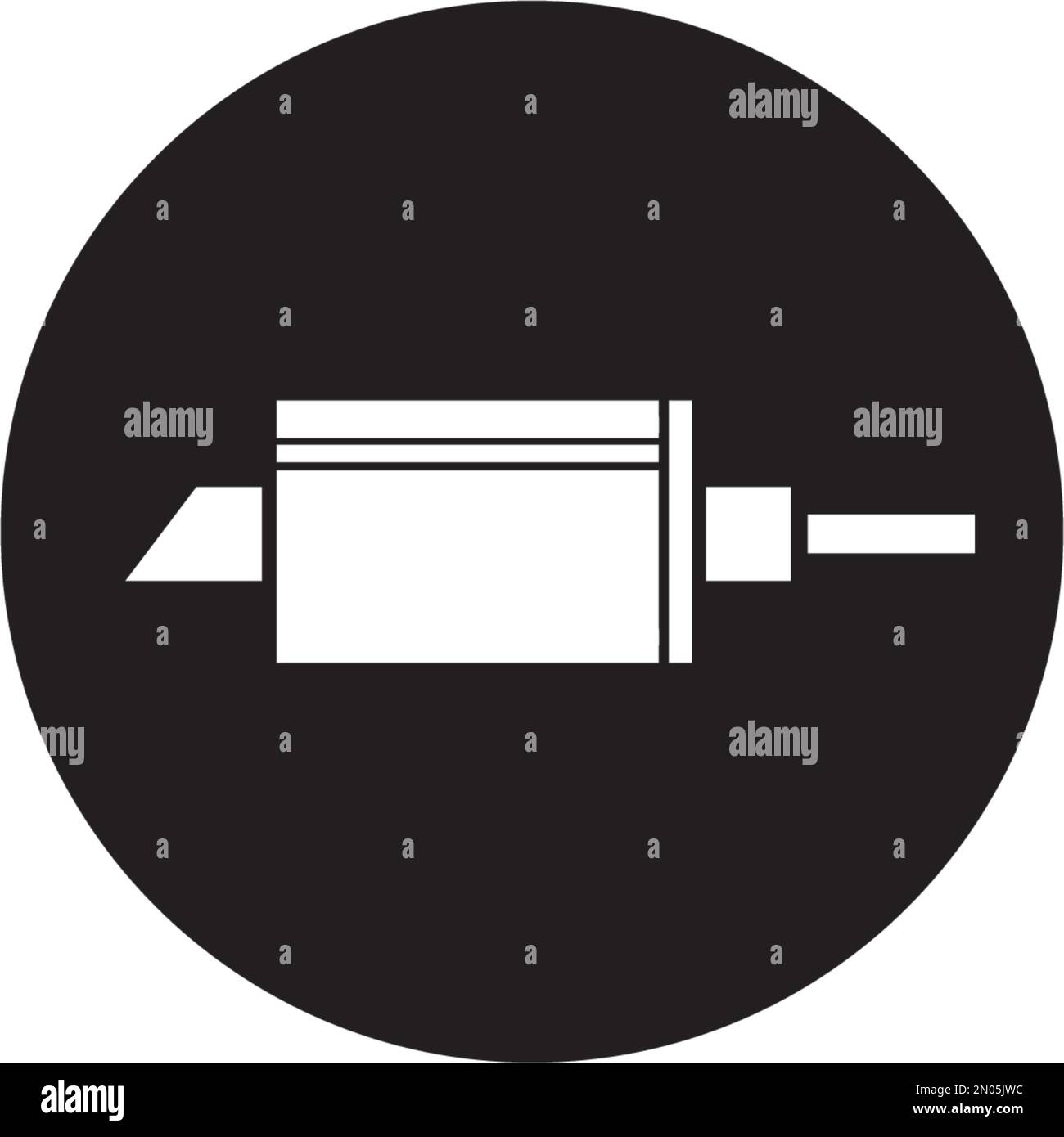 Entwurfsvorlage für Vektordarstellung des Auslasssymbols Stock Vektor
