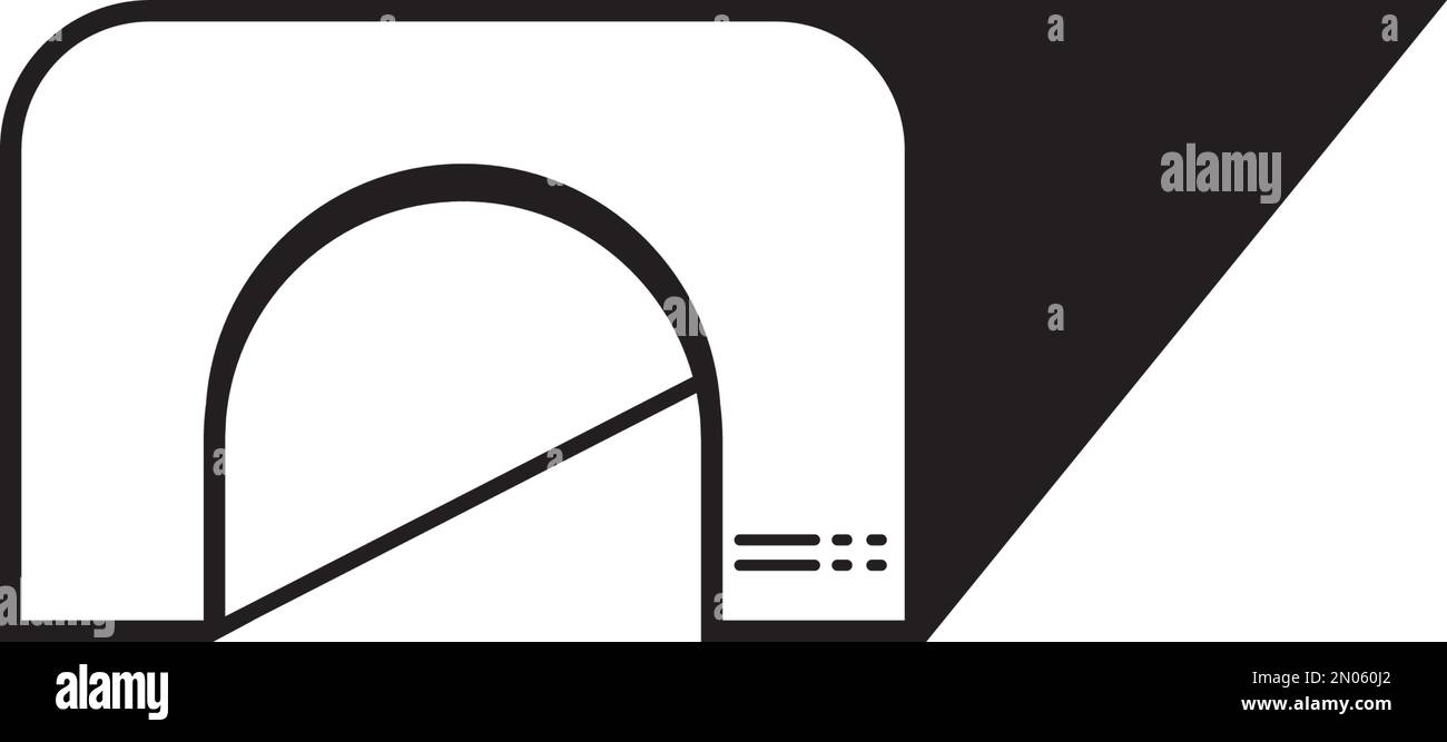 Vektordesign des Tunnelsymbols, Logo-Hintergrund. Stock Vektor