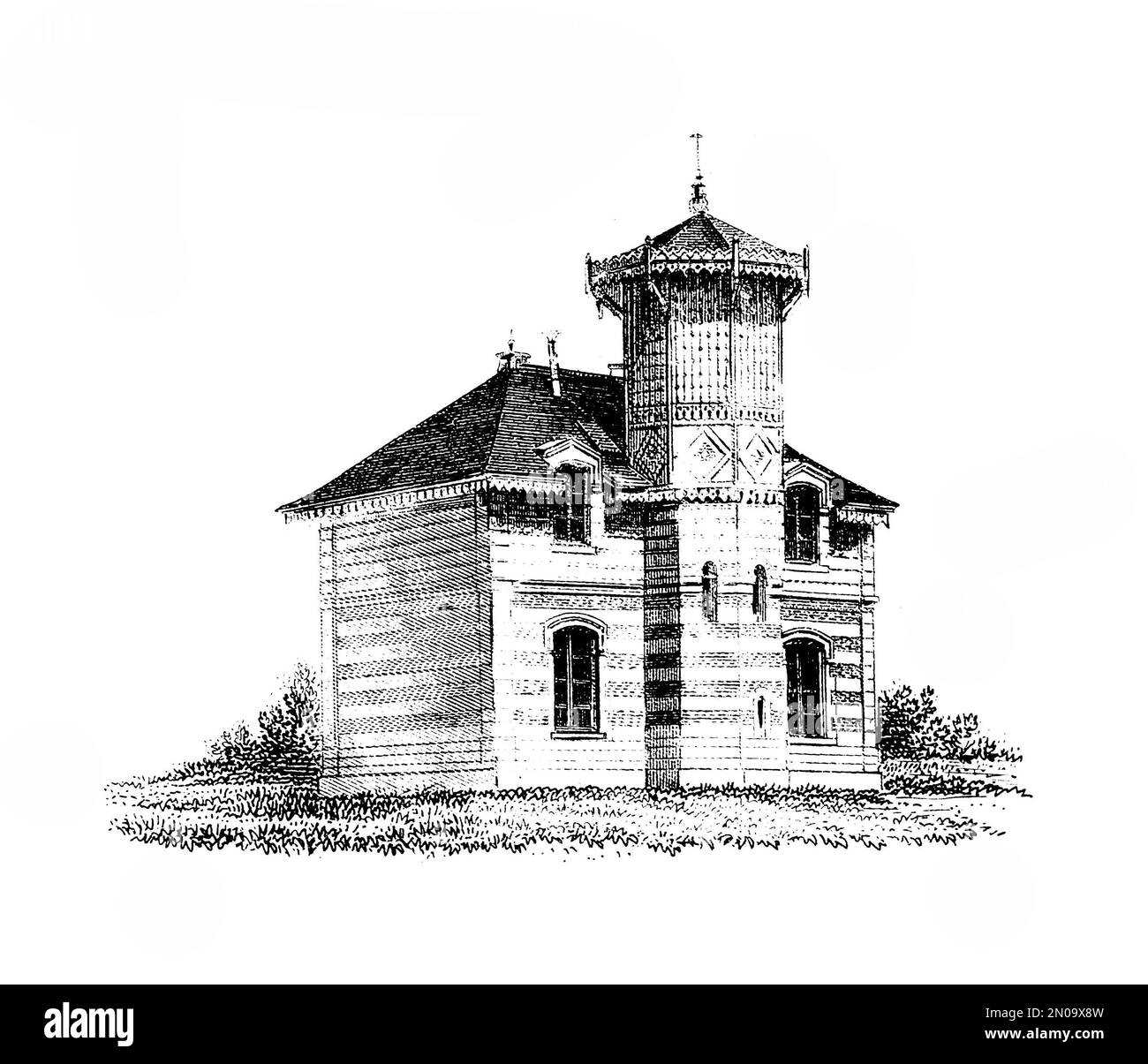 Antike Illustration eines Hauses in Lyon, 19. Jahrhundert. Gravur veröffentlicht in Systematischer Bilder Atlas - Bauwesen, Ikonographische Encyklopaedie der W. Stockfoto Antike Illustration eines Hauses in Lyon, 19. Jahrhundert. Gravur veröffentlicht in Systematischer Bilder Atlas - Bauwesen, Ikonographische Encyklopaedie der W. Stockfoto