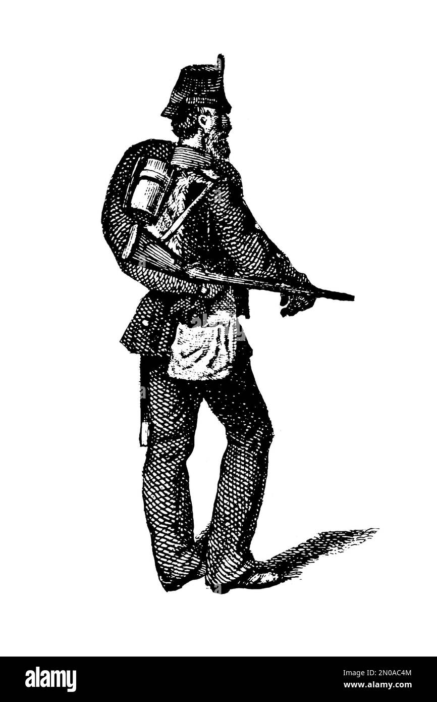 Gravur aus dem 19. Jahrhundert zur Darstellung der deutschen