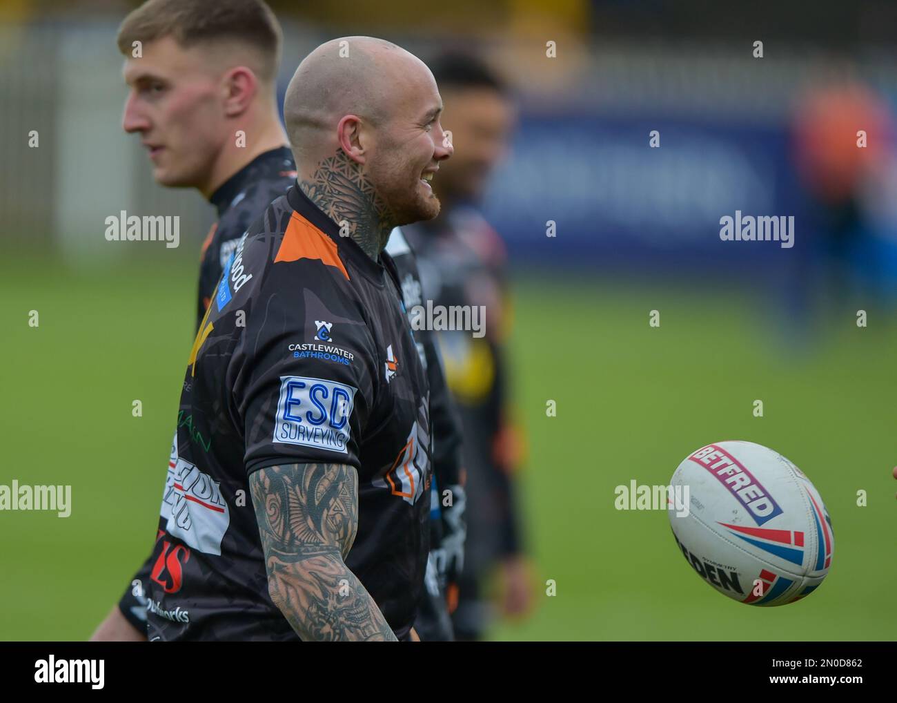 Castleford, Großbritannien. 05. Februar 2023. Nathan Massey von Castleford Tigers Nathan Massey Testimonial, Castleford Tigers gegen Huddersfield Giants im MEND-A-Hose Jungle, Castleford West Yorkshire, Großbritannien, am 5. Februar 2023 Fotokredit Craig Cresswell Fotografie Credit: Craig Cresswell/Alamy Live News Kredit: Craig Cresswell Cresswell Live News/Alamy Live News Stockfoto