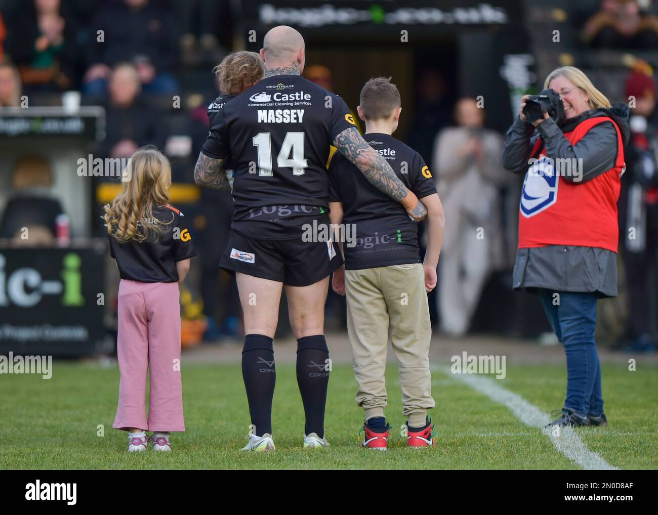 Castleford, Großbritannien. 05. Februar 2023. Nathan Massey von Castleford Tigers Nathan Massey Testimonial, Castleford Tigers gegen Huddersfield Giants im MEND-A-Hose Jungle, Castleford West Yorkshire, Großbritannien, am 5. Februar 2023 Fotokredit Craig Cresswell Fotografie Credit: Craig Cresswell/Alamy Live News Kredit: Craig Cresswell Cresswell Live News/Alamy Live News Stockfoto