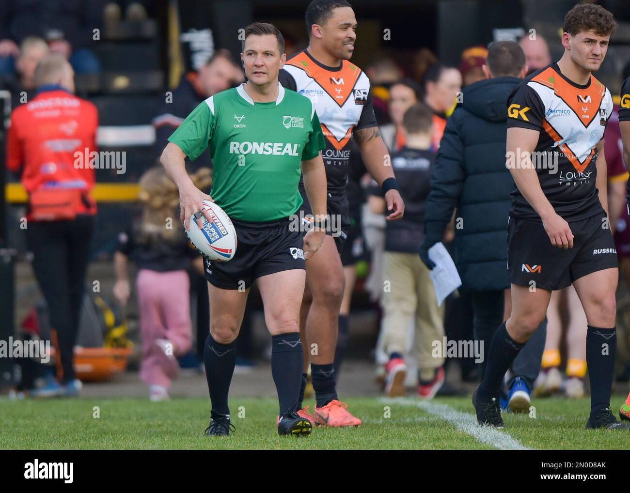 Castleford, Großbritannien. 05. Februar 2023. Ben Thaler Nathan Massey Testimonial, Castleford Tigers gegen Huddersfield Giants im MEND-A-Hose Jungle, Castleford West Yorkshire, Großbritannien, am 5. Februar 2023 Fotokredit Craig Cresswell Fotografie Credit: Craig Cresswell/Alamy Live News Credit: Craig Cresswell/Alamy Live News Stockfoto