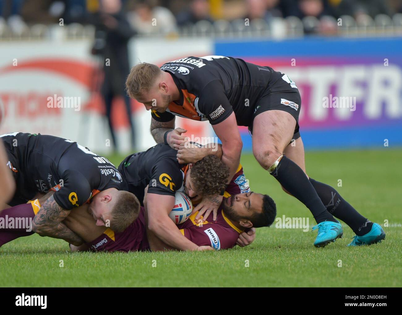 Castleford, Großbritannien. 05. Februar 2023. Nathan Massey Testimonial, Castleford Tigers gegen Huddersfield Giants im MEND-A-Hose Jungle, Castleford West Yorkshire, Großbritannien, am 5. Februar 2023 Fotokredit Craig Cresswell Photography Credit: Craig Cresswell/Alamy Live News Credit: Craig Cresswell/Alamy Live News Stockfoto