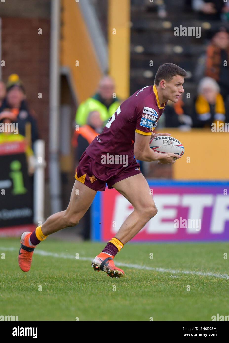 Castleford, Großbritannien. 05. Februar 2023. Nathan Massey Testimonial, Castleford Tigers gegen Huddersfield Giants im MEND-A-Hose Jungle, Castleford West Yorkshire, Großbritannien, am 5. Februar 2023 Fotokredit Craig Cresswell Photography Credit: Craig Cresswell/Alamy Live News Credit: Craig Cresswell/Alamy Live News Stockfoto