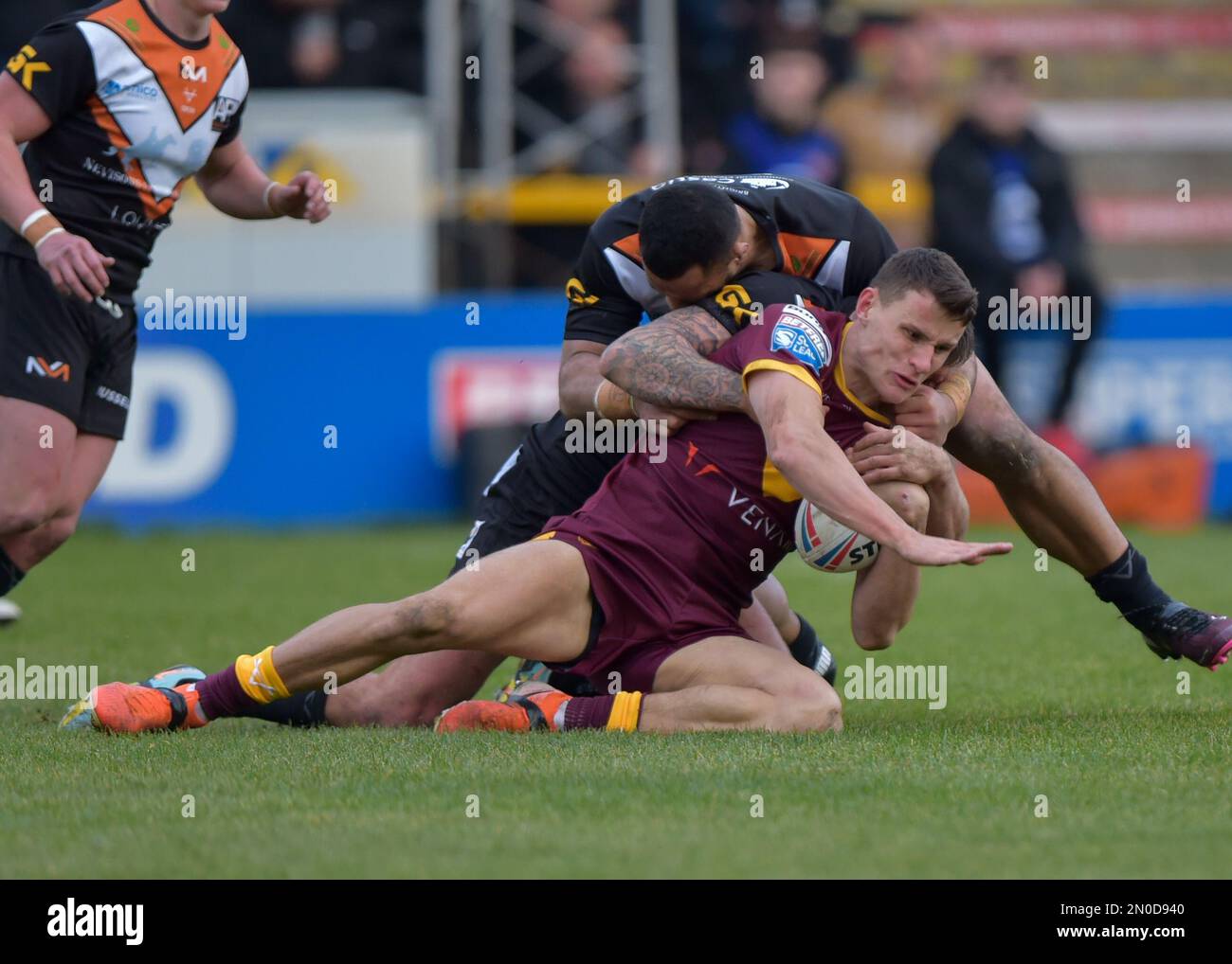Castleford, Großbritannien. 05. Februar 2023. Nathan Massey Testimonial, Castleford Tigers gegen Huddersfield Giants im MEND-A-Hose Jungle, Castleford West Yorkshire, Großbritannien, am 5. Februar 2023 Fotokredit Craig Cresswell Photography Credit: Craig Cresswell/Alamy Live News Credit: Craig Cresswell/Alamy Live News Stockfoto