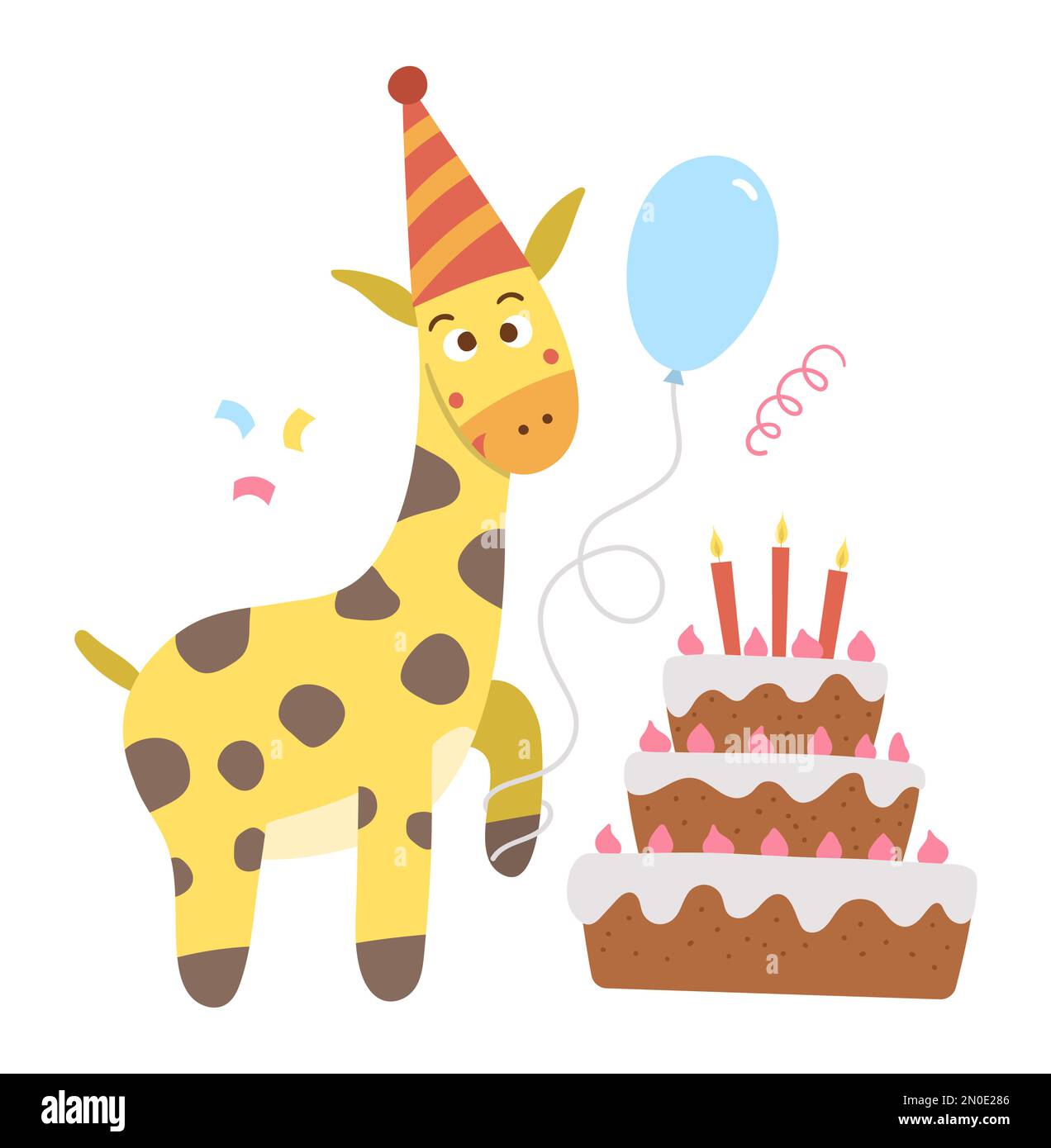 Tortenaufleger Geburtstag Aquarell Giraffe mit Lächeln