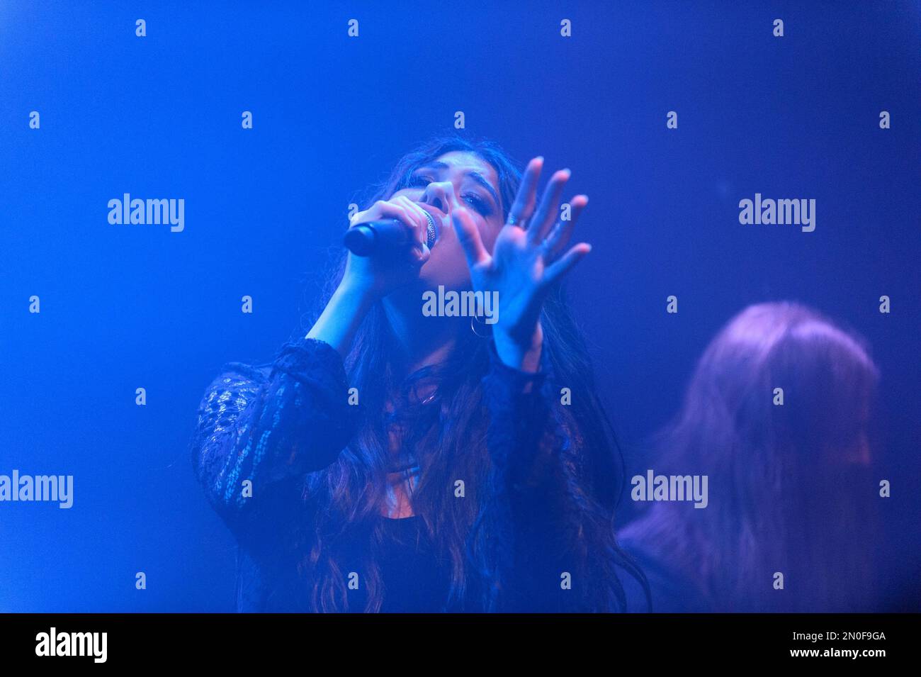 München, Deutschland. 04. Februar 2023. Ambre Vourvahis (Gesang) aus Xandria während The Wonders wartet noch auf die Album-Veröffentlichung 2022 in Backstage, München. (Foto: Sven Beyrich/Sports Press Photo/C - FRIST VON EINER STUNDE - FTP NUR AKTIVIEREN, WENN BILDER WENIGER ALS EINE STUNDE ALT sind - Alamy) Guthaben: SPP Sport Press Photo. Alamy Live News Stockfoto