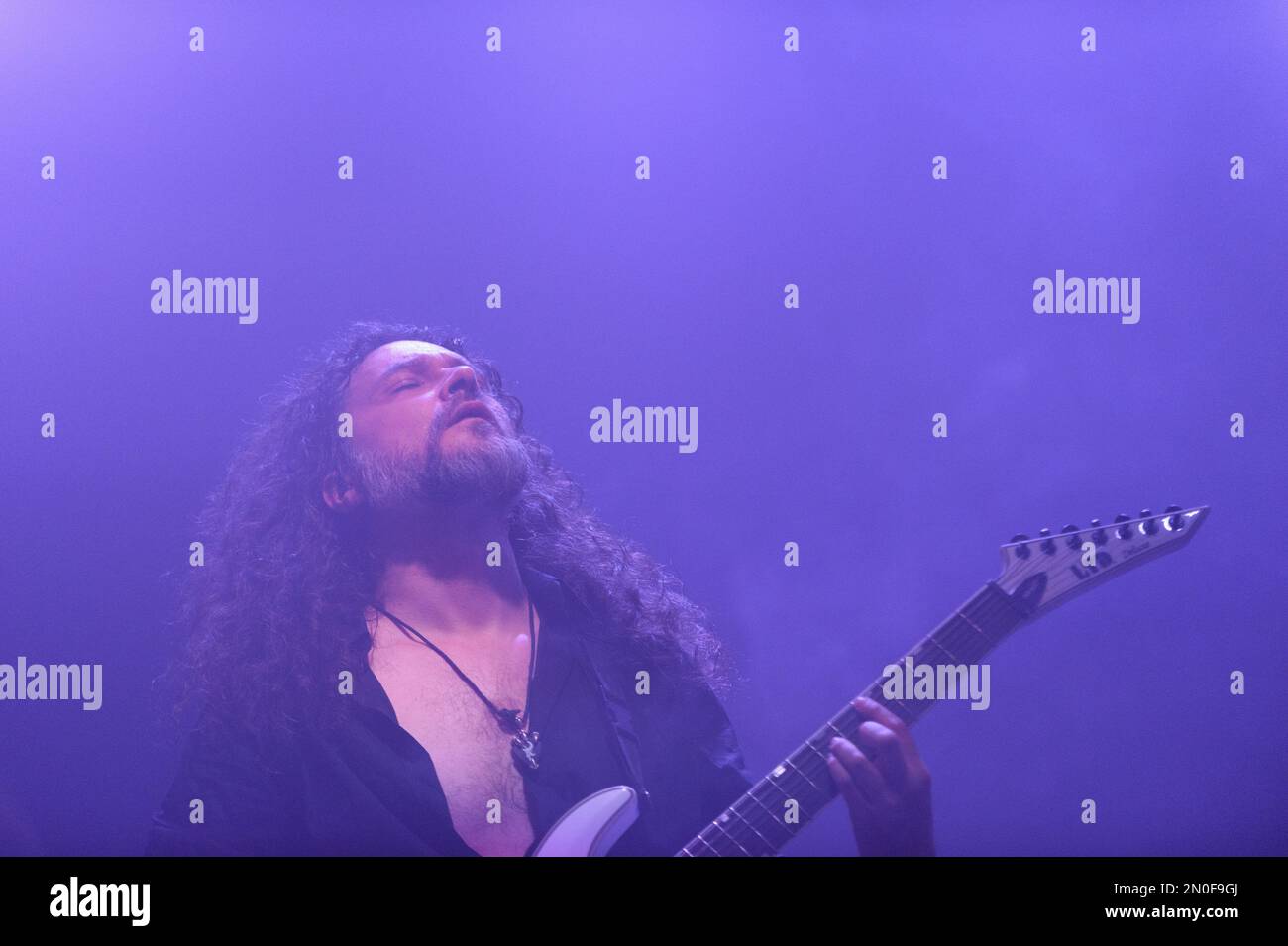 München, Deutschland. 04. Februar 2023. Robert Klawonn (Gitarre) aus Xandria während The Wonders wartet noch auf die Album-Veröffentlichung 2022 in Backstage, München. (Foto: Sven Beyrich/Sports Press Photo/C - FRIST VON EINER STUNDE - FTP NUR AKTIVIEREN, WENN BILDER WENIGER ALS EINE STUNDE ALT sind - Alamy) Guthaben: SPP Sport Press Photo. Alamy Live News Stockfoto