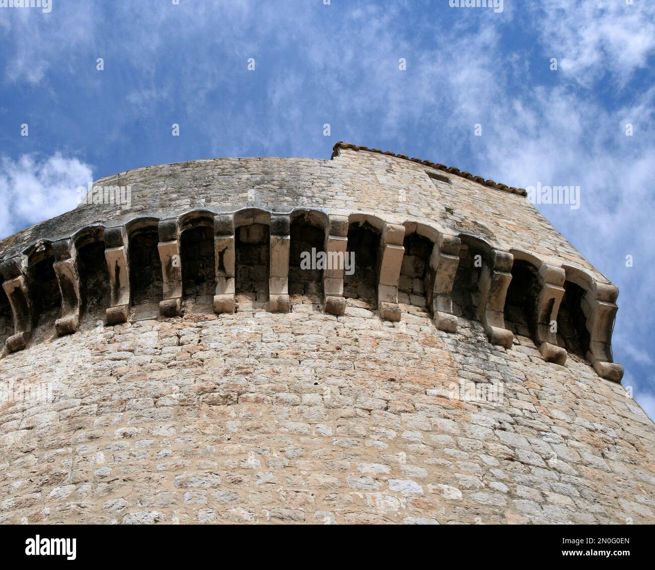 Festung Türmmauer dubrovnik Stockfoto