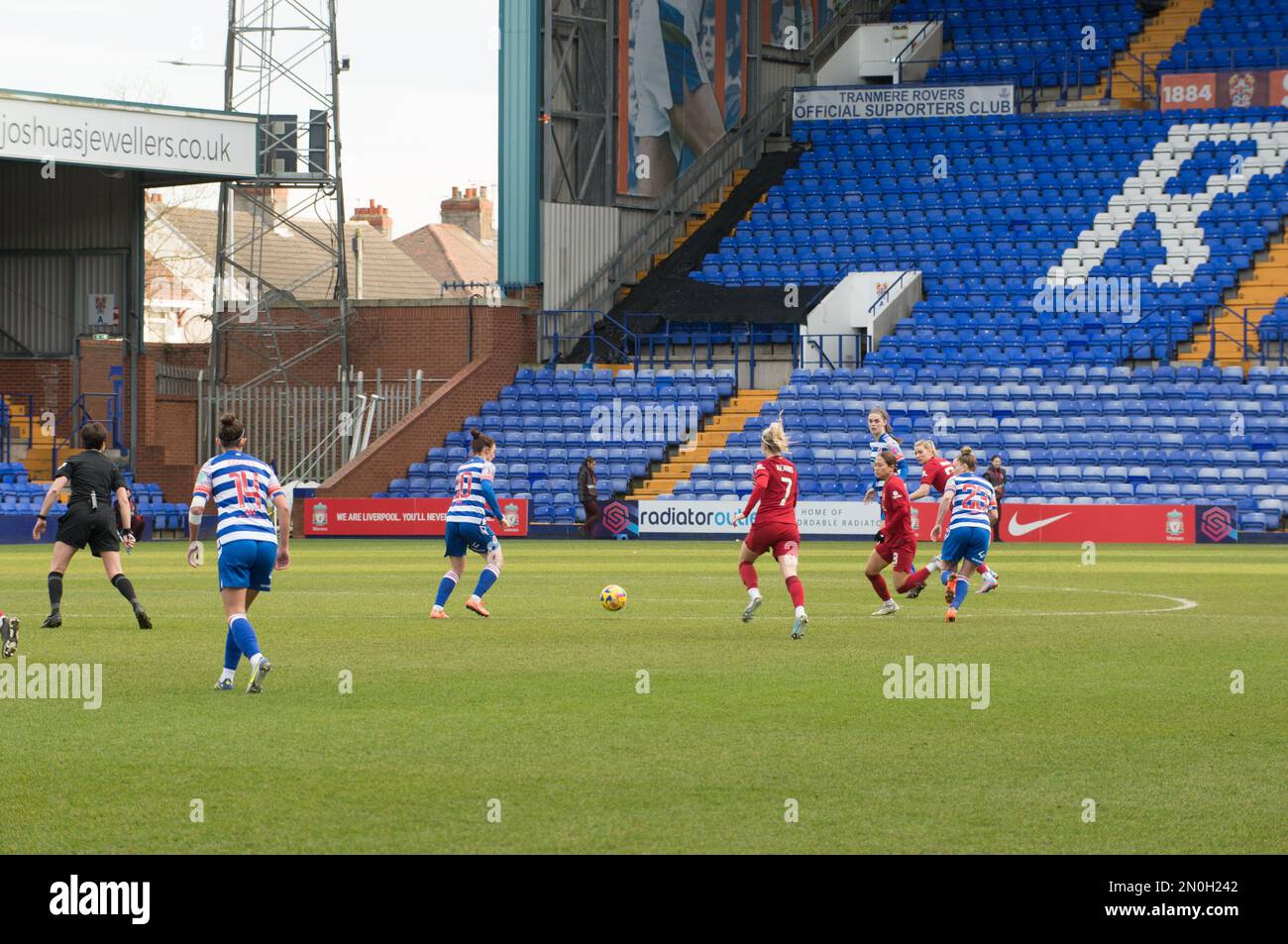 Birkenhead, Liverpool, Großbritannien. 05. Februar 2023. WSL Liverpool gegen Reading im Prenton Park Birkenhead, Liverpool (Terry Scott/SPP). Kredit: SPP Sport Press Photo. Alamy Live News Credit: SPP Sport Press Photo. Alamy Live News Stockfoto