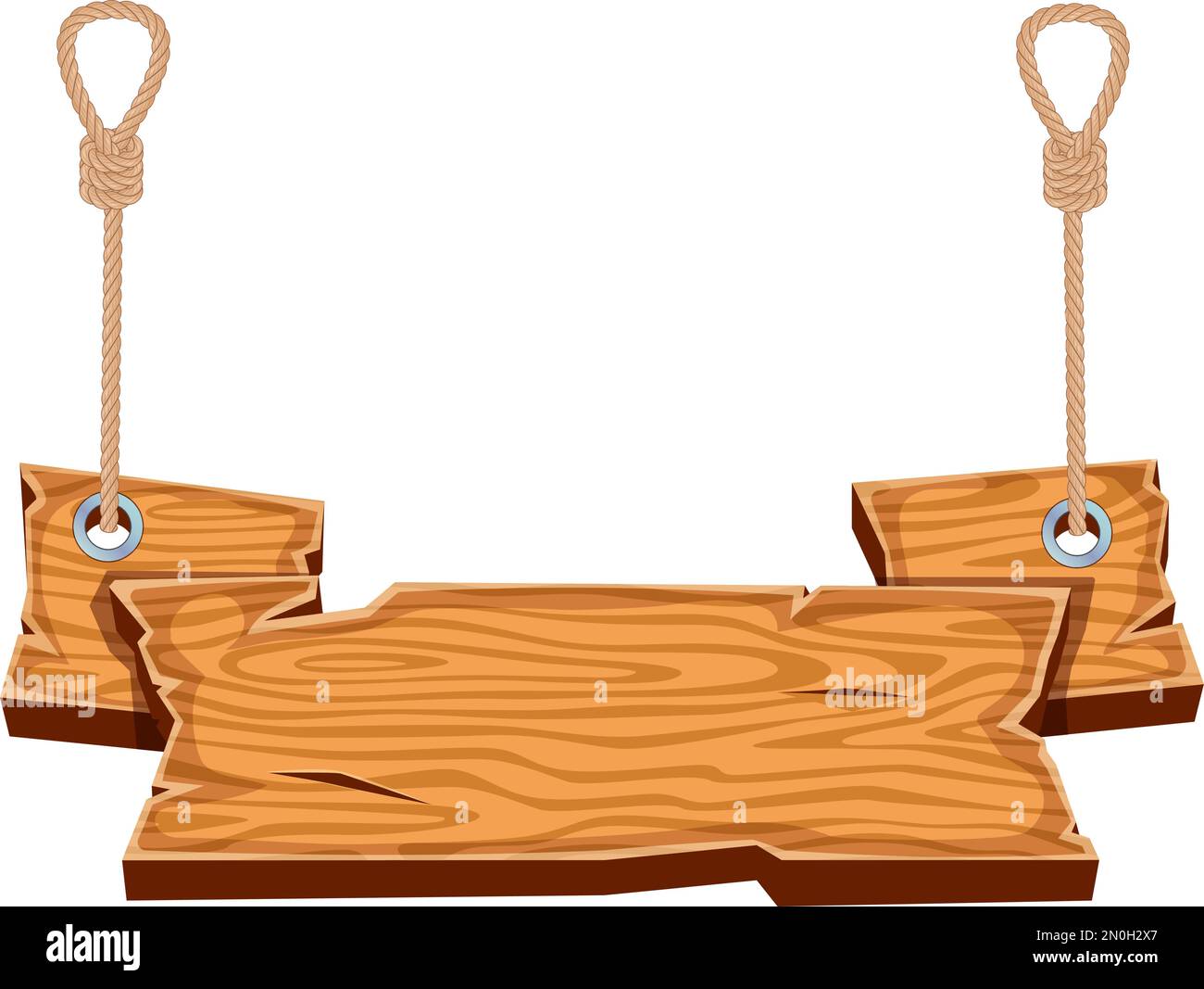 Altes Schild. Cartoon-Holzschablone. Rustikales Schild Stock Vektor