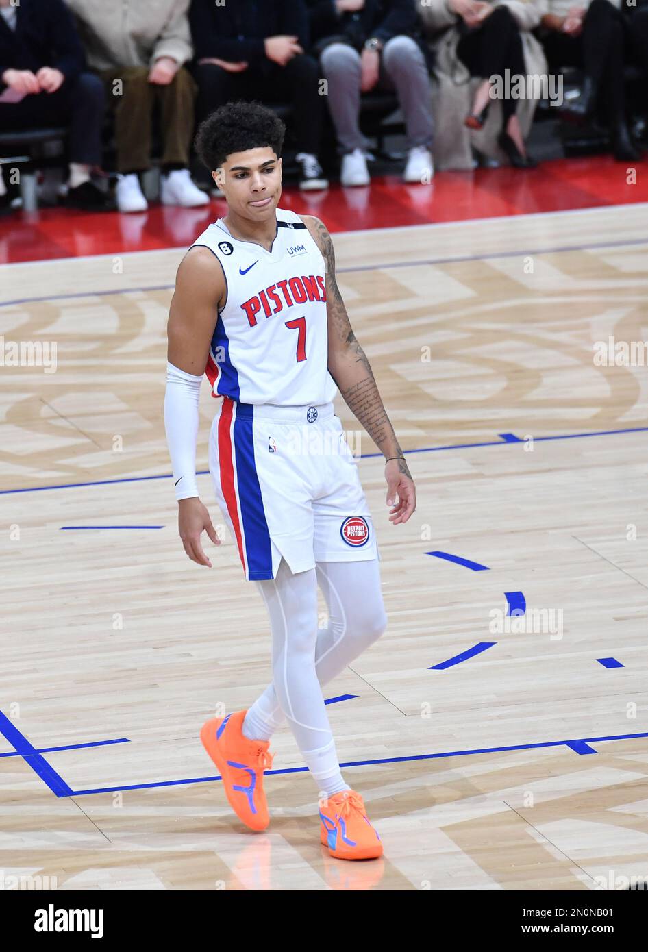 NBA Paris Game 2023 zwischen Detroit Pistons und Chicago Bulls in der AccorHotels Arena am 19. Januar 2023 in Paris, Frankreich Stockfoto