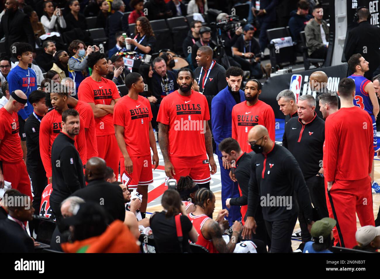 NBA Paris Game 2023 zwischen Detroit Pistons und Chicago Bulls in der AccorHotels Arena am 19. Januar 2023 in Paris, Frankreich Stockfoto