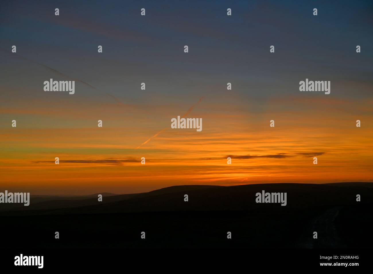 Sonnenaufgang in den Lammermuir-Hügeln Stockfoto