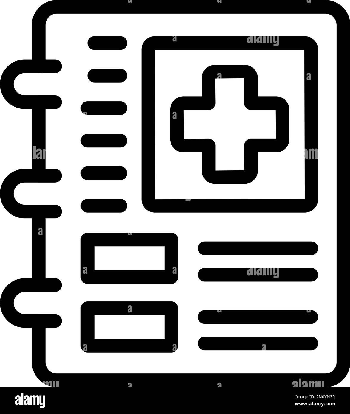 Enzyme Test Papiersymbol Konturvektor. Aminopeptid. Kettenvitamine Stock Vektor