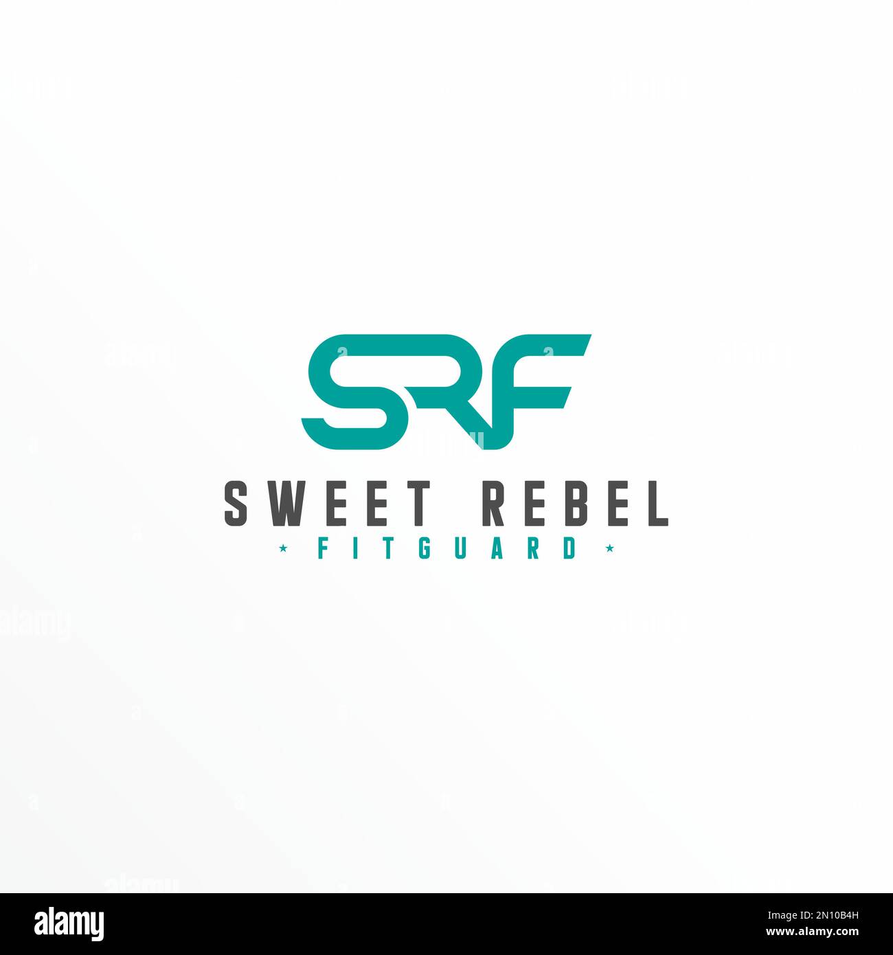 Buchstabe oder Wort SRF verwendet keine serifenfarbene Schriftart im verbundenen Bild Grafiksymbol Logo-Design abstraktes Konzept Vektormaterial, das als Symbol für den ursprünglichen Sport verwendet wird Stock Vektor