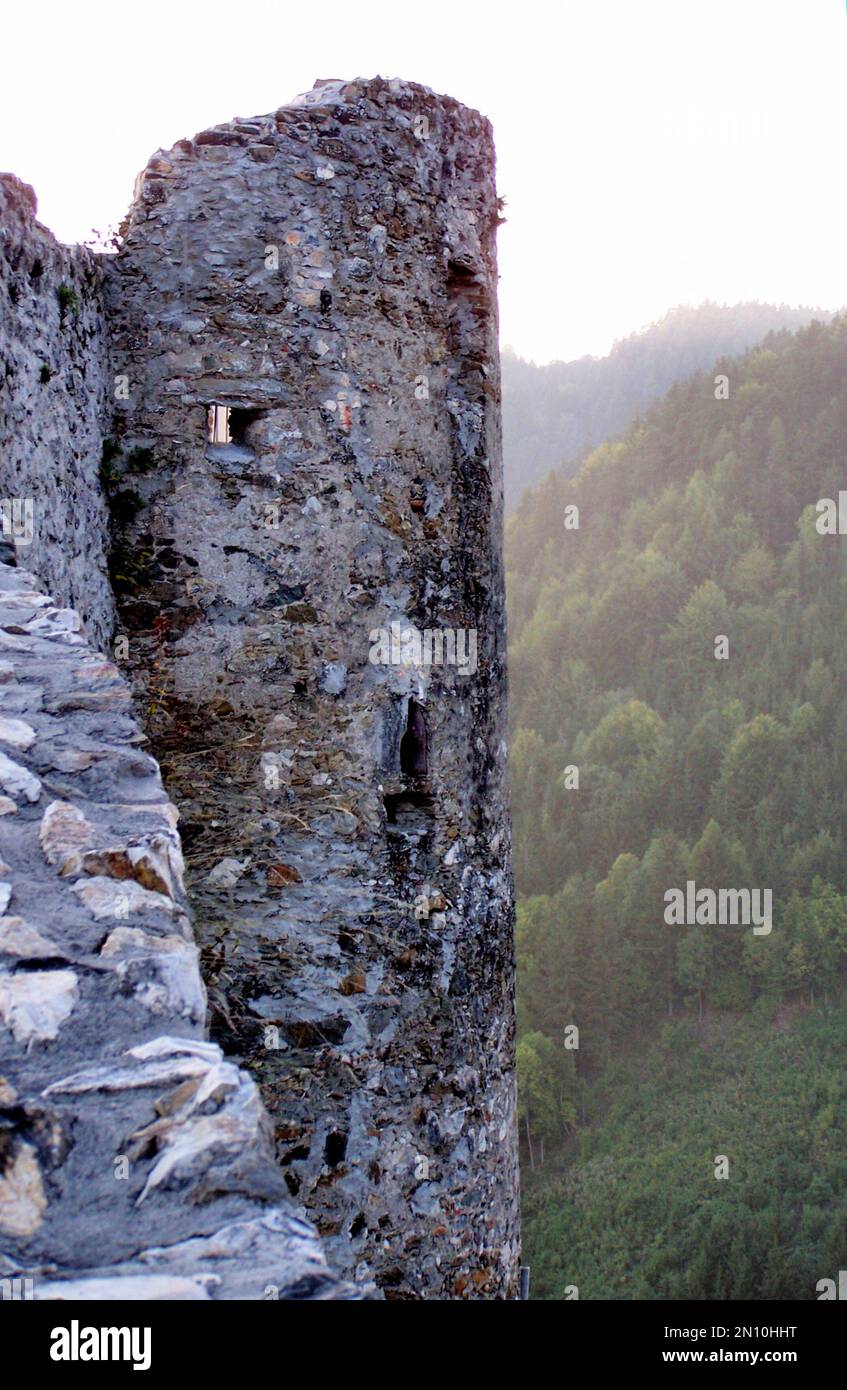 Ruinen der Steinfestung - österreich Stockfoto