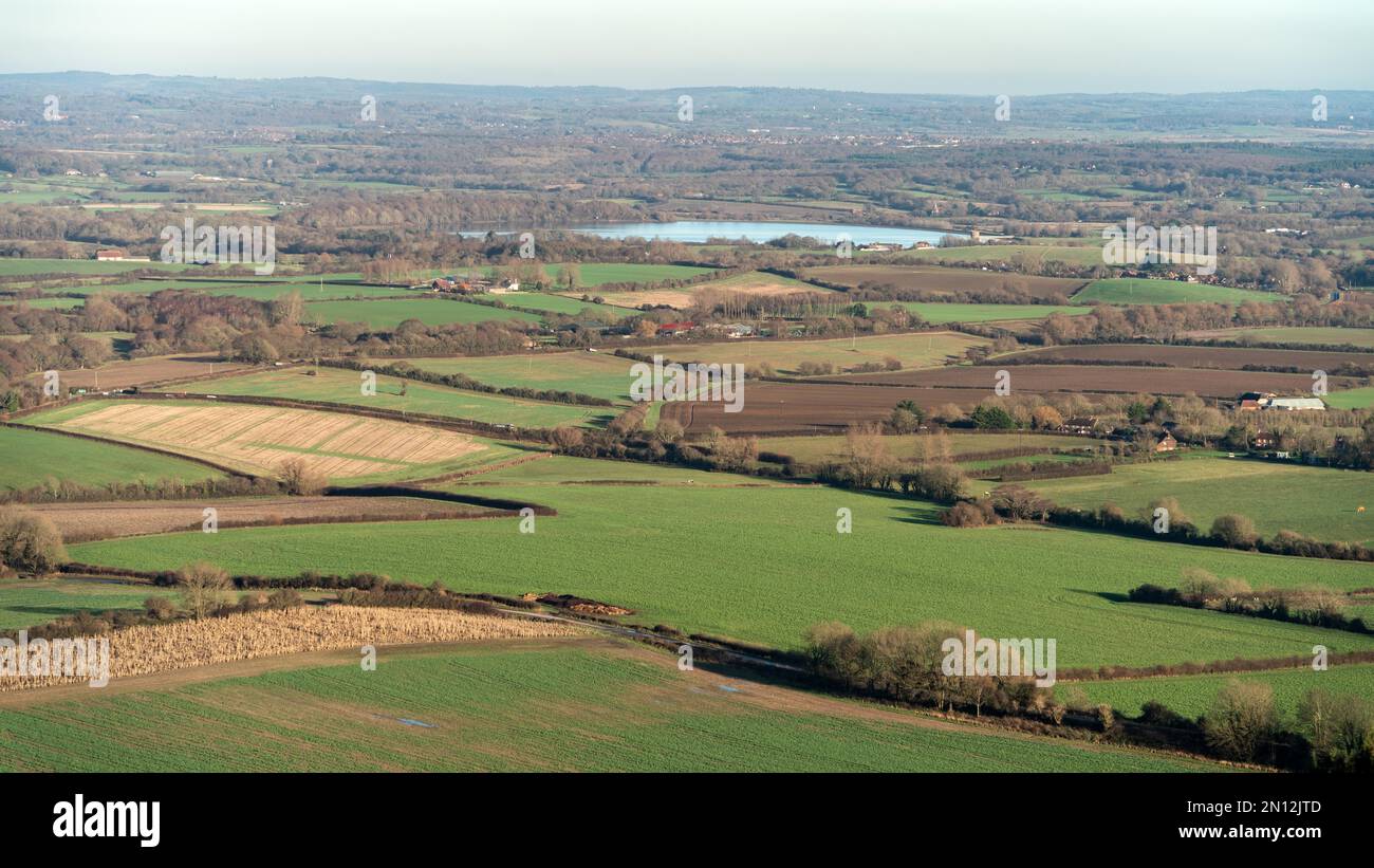 Blick auf den Arlington-Stausee in East Sussex Stockfoto