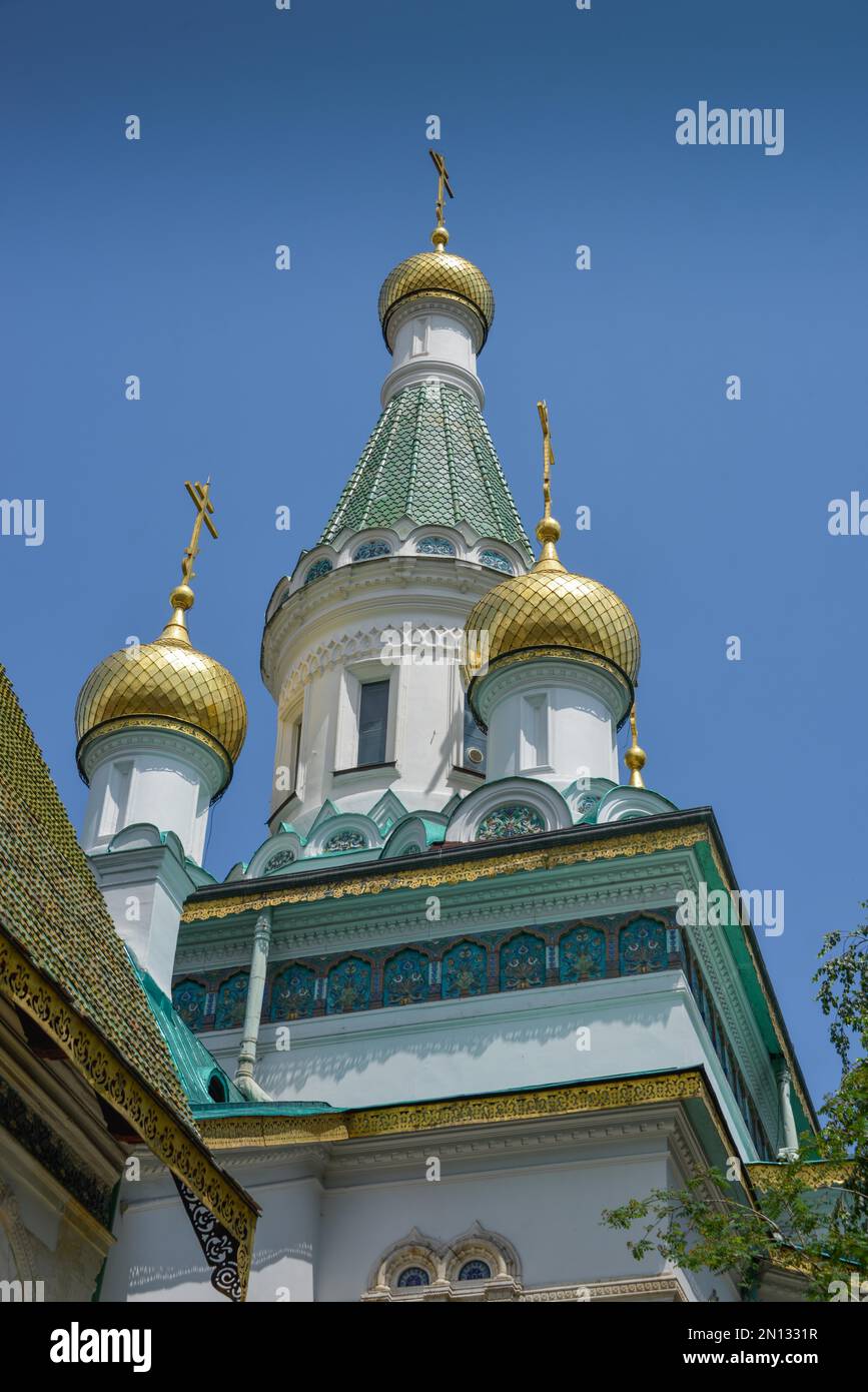 Sveti Nikolaj Russische Kirche, Sofia, Bulgarien, Europa Stockfoto