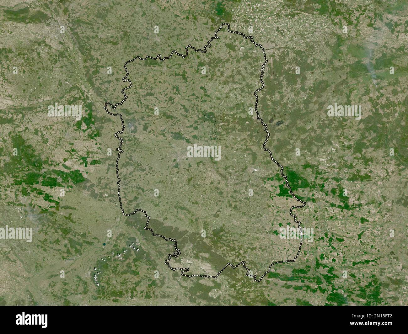 Lubelskie, woiwodschaft|Provinz Polen. Satellitenkarte mit niedriger Auflösung Stockfoto