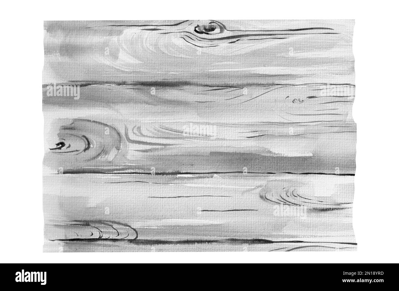 Aquarell Holzbrett Horizontale, Schäbige Textur. Holzfarbener Vintage-Aquarell-Hintergrund. Holzfläche Zurückgewinnen. Grauer Boden Oder Tisch Oder Tür Aus Hartholz Stockfoto