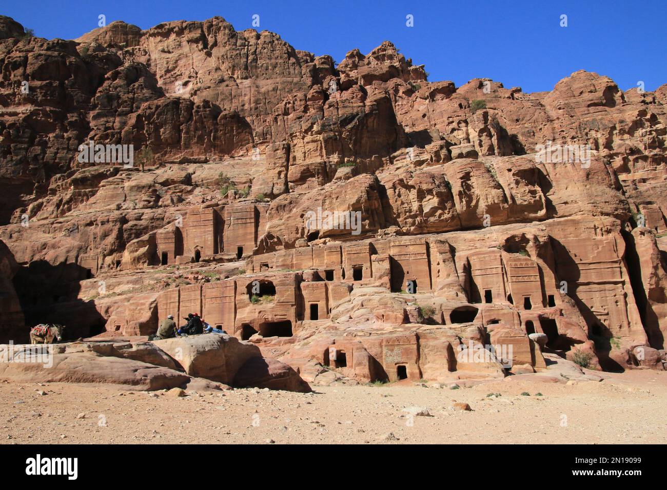 Felsentempel, Petra, Jordan Stockfoto