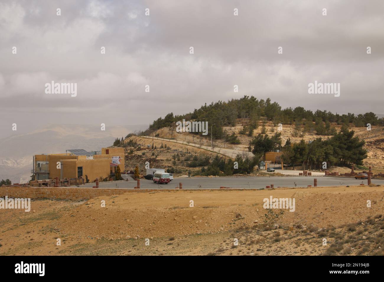 Wadi Musa, die Stadt bei Petra, Jordanien Stockfoto