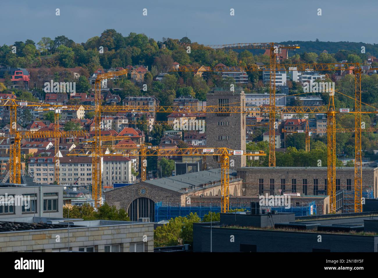 Bahnhofsprojekt Stuttgart 21 noch im Bau, Stuttgart, Baden-Württemberg, Süddeutschland, Mitteleuropa Stockfoto