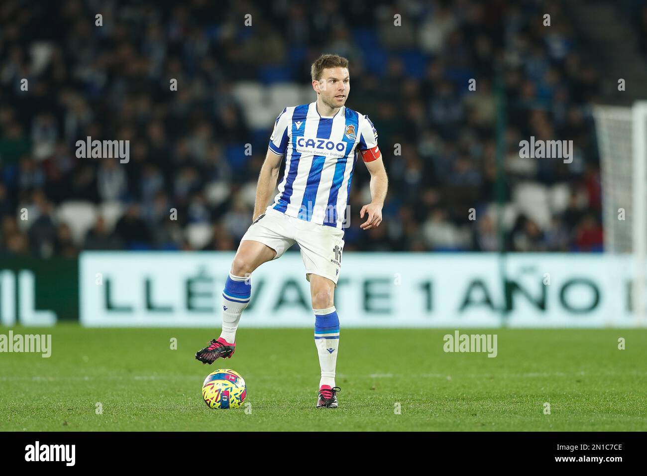 Asier Illarramendi (Sociedad), 5. FEBRUAR 2023 - Fußball / Fußball : Spanisches Spiel "La Liga Santander" zwischen Real Sociedad 0-1 Real Valladolid in der reale Arena in San Sebastian, Spanien. (Foto: Mutsu Kawamori/AFLO) Stockfoto