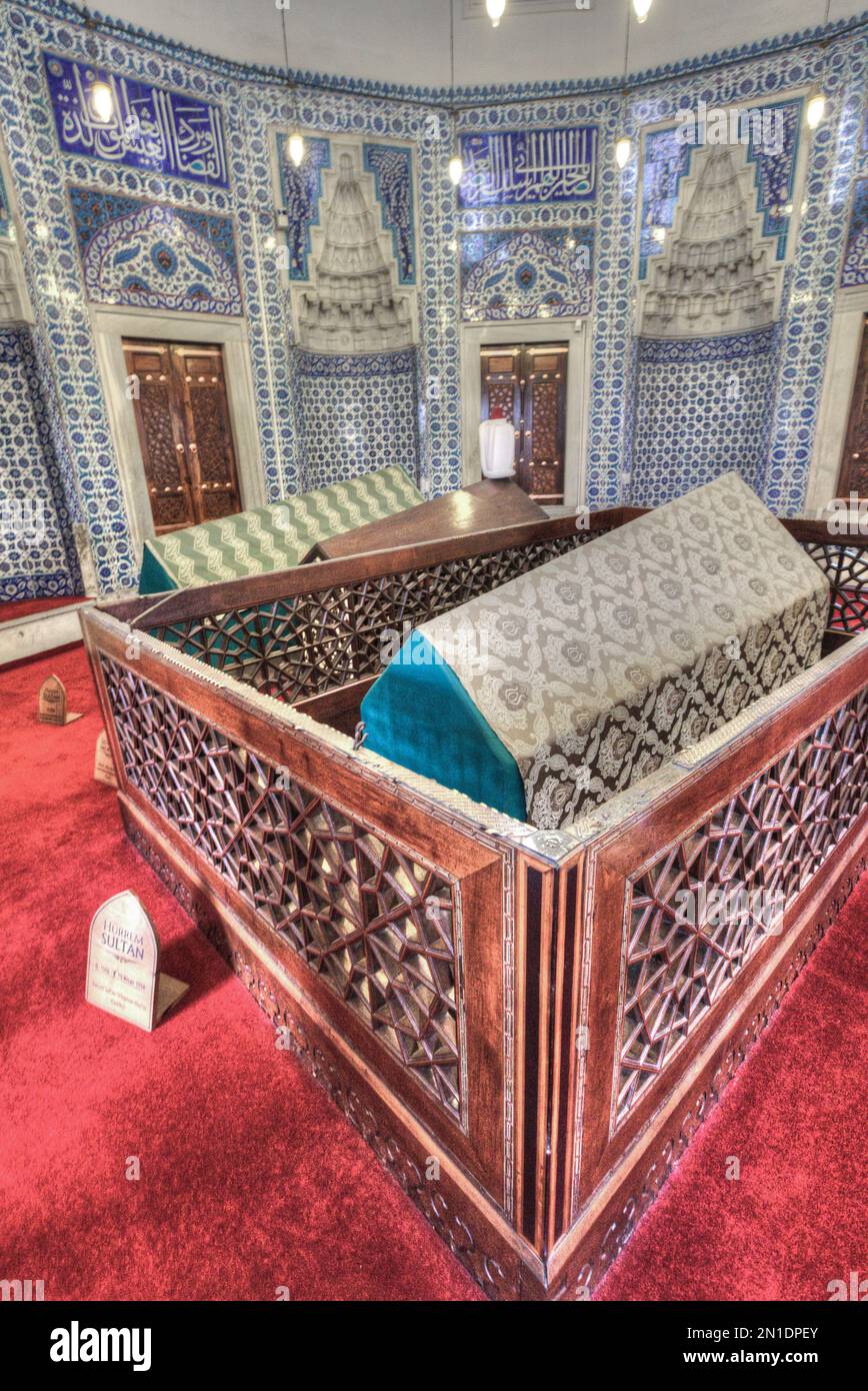 Mausoleum von Hurrem Sultan, Ehefrau von Suleyman, Suleymaniye Moschee, gegründet 1550, UNESCO-Weltkulturerbe, Istanbul, Türkei, Europa Stockfoto