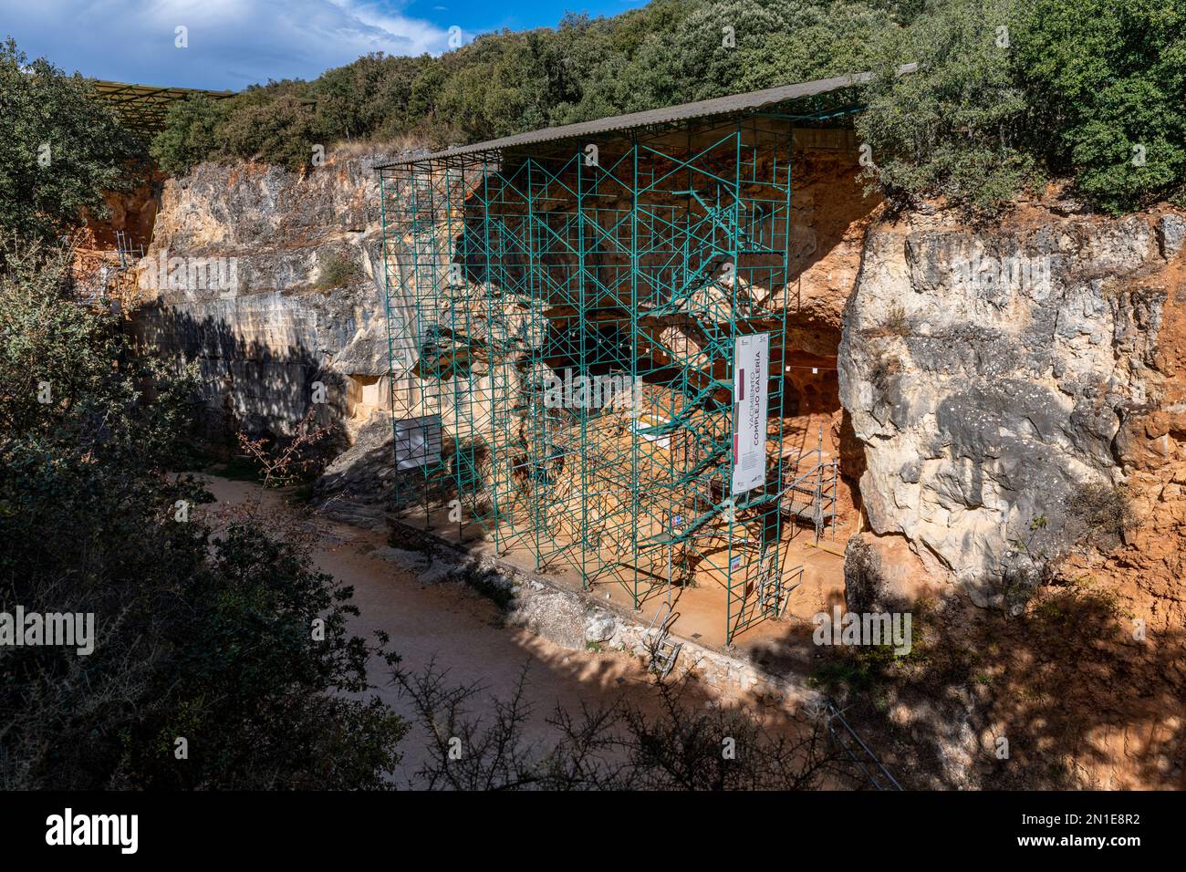 Ausgrabungsstätte, archäologische Ausgrabungsstätte Atapuerca, UNESCO-Weltkulturerbe, Castilla y Leon, Spanien, Europa Stockfoto