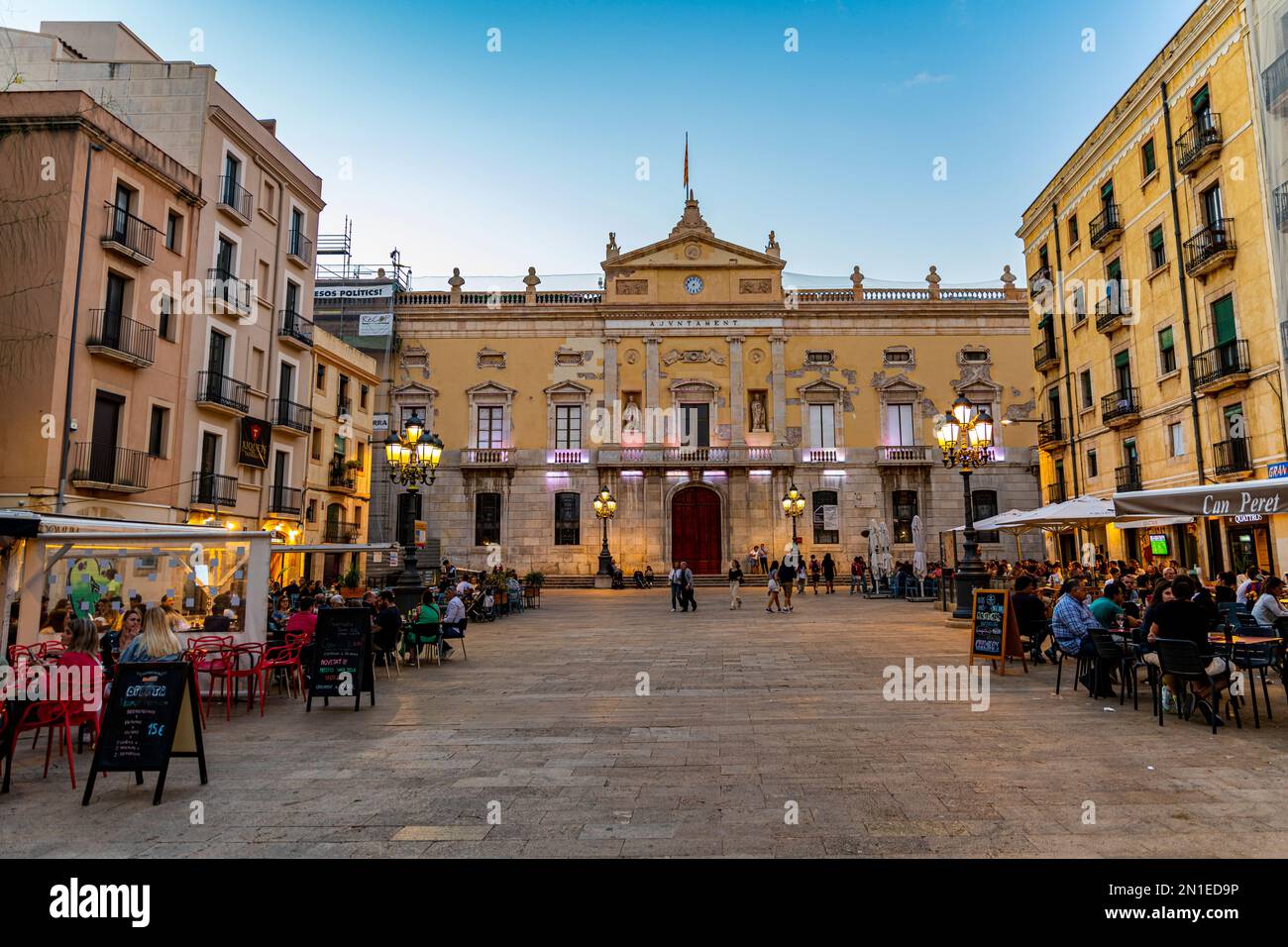 Rathaus, Tarraco (Tarragona), Katalonien, Spanien, Europa Stockfoto