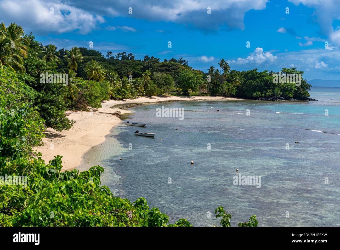 Weißer Sandstrand, Taveuni, Fidschi, Südpazifik, Pazifik Stockfoto