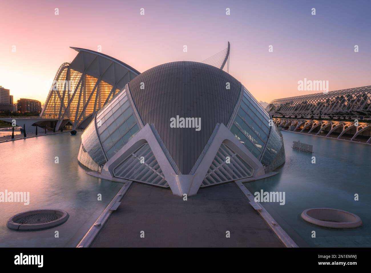 Stadt der Künste und Wissenschaften, Hemisferic, Valencia, Spanien, Europa Stockfoto