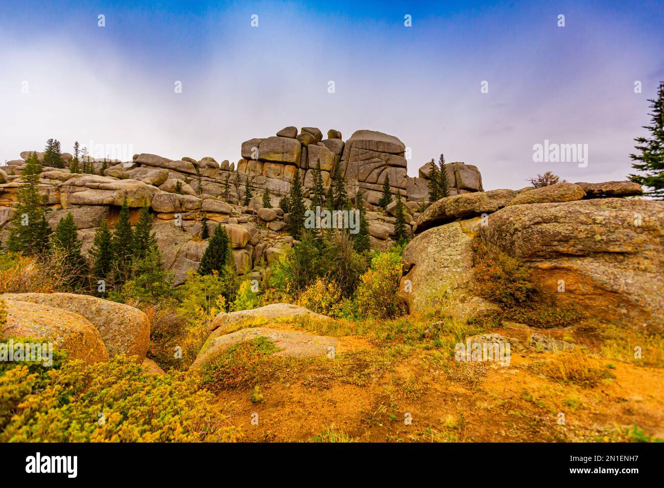 Naturlandschaften im Curt Gowdy State Park, Wyoming, Vereinigte Staaten von Amerika, Nordamerika Stockfoto