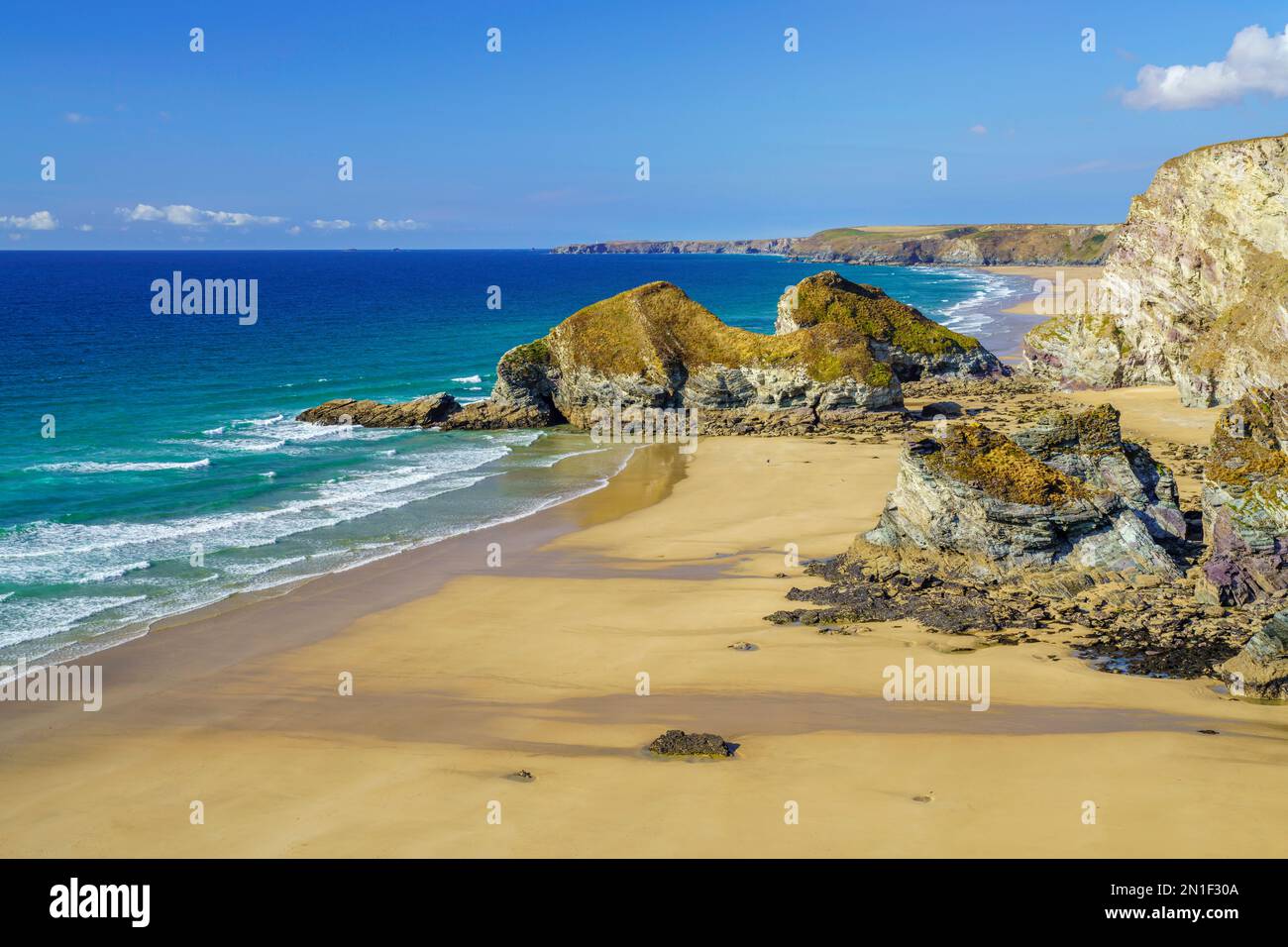 Whipsiderry Beach, Newquay, Cornwall, England, Vereinigtes Königreich, Europa Stockfoto