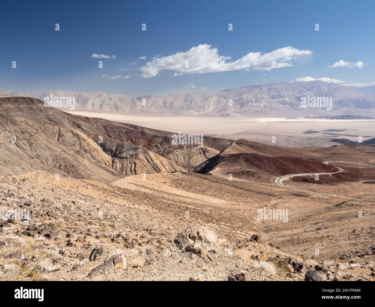 Blick auf den östlichen Teil des Death Valley Nationalparks, Kalifornien, Vereinigte Staaten von Amerika, Nordamerika Stockfoto