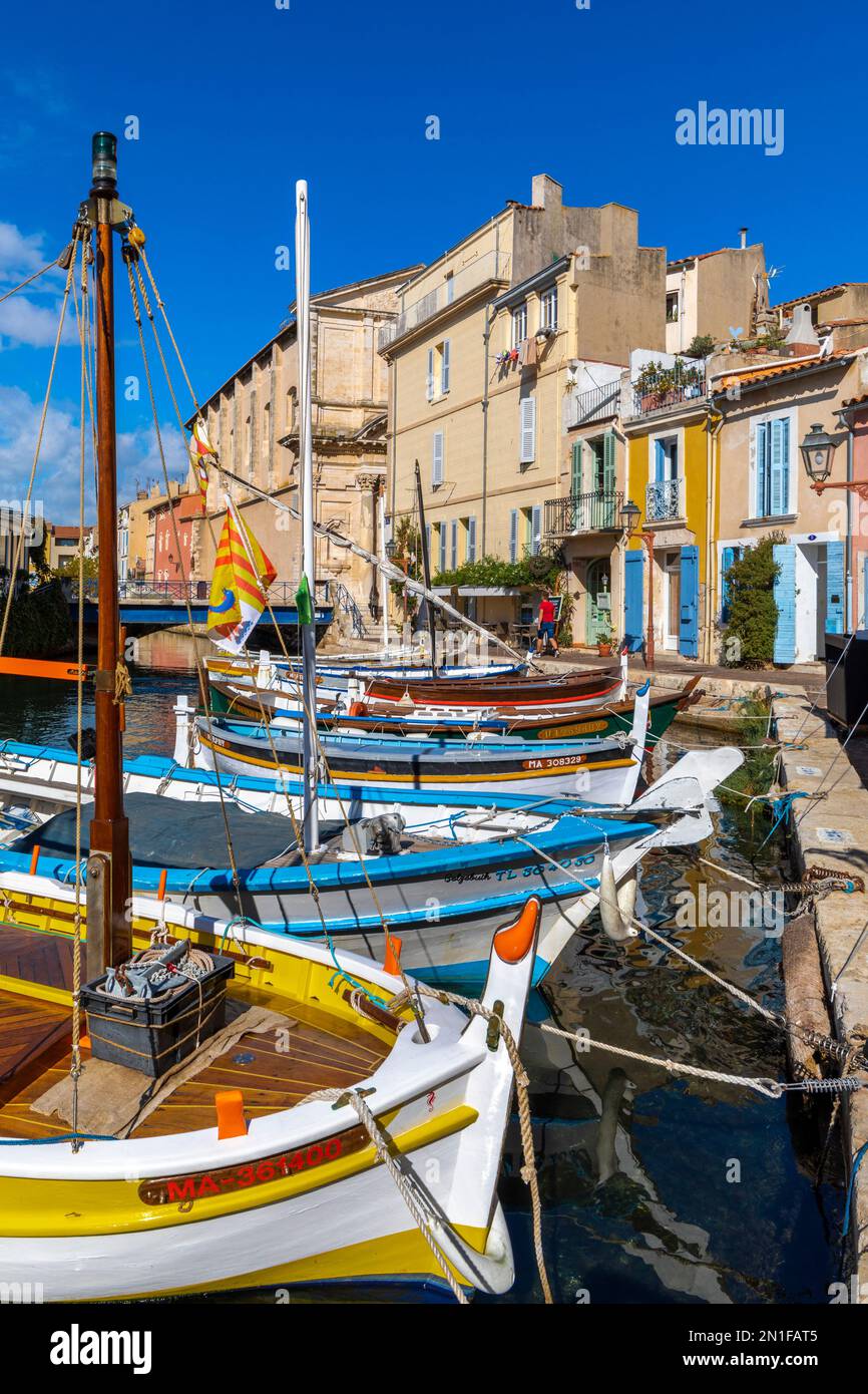 Der Hafen von Martigues, Martigues, Bouches du Rhone, Provence-Alpes-Cote d'Azur, Frankreich, Westeuropa Stockfoto