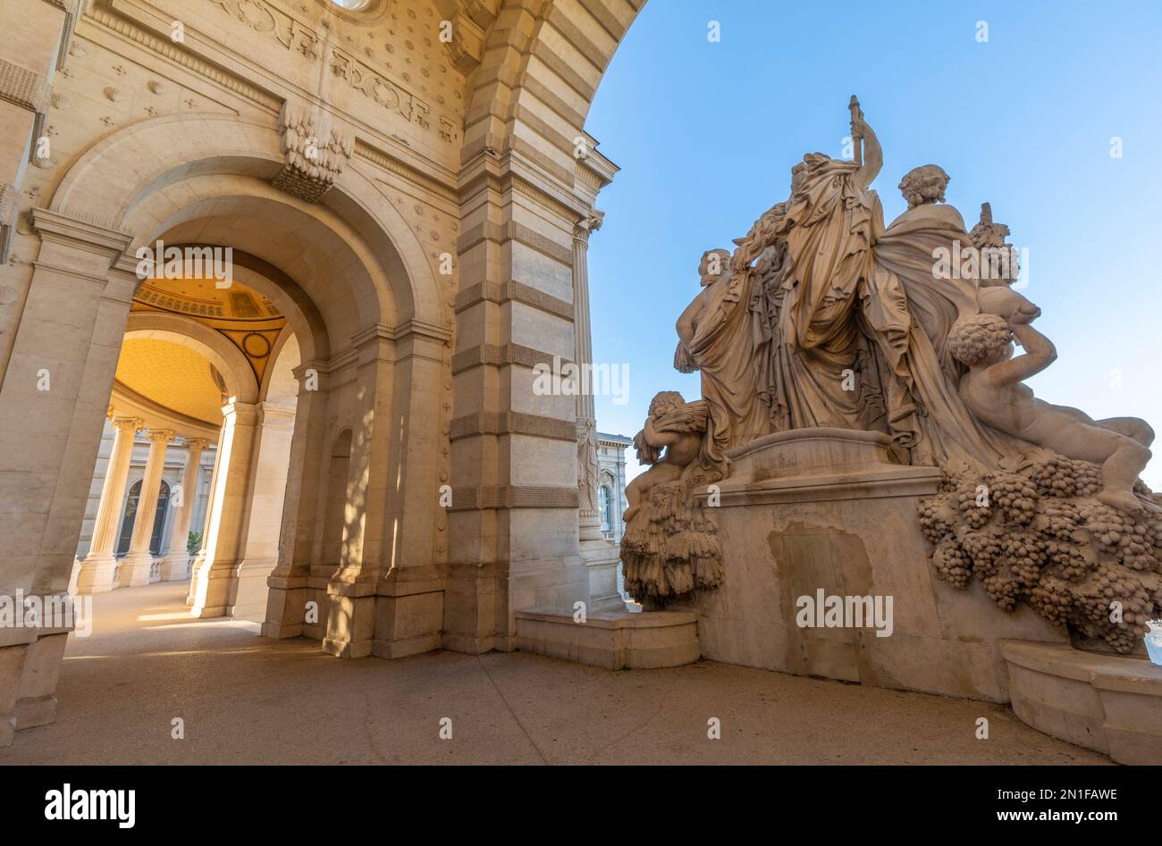 Palais Longchamp, Marseille, Bouches du Rhone, Provence-Alpes-Cote d'Azur, Frankreich, Westeuropa Stockfoto